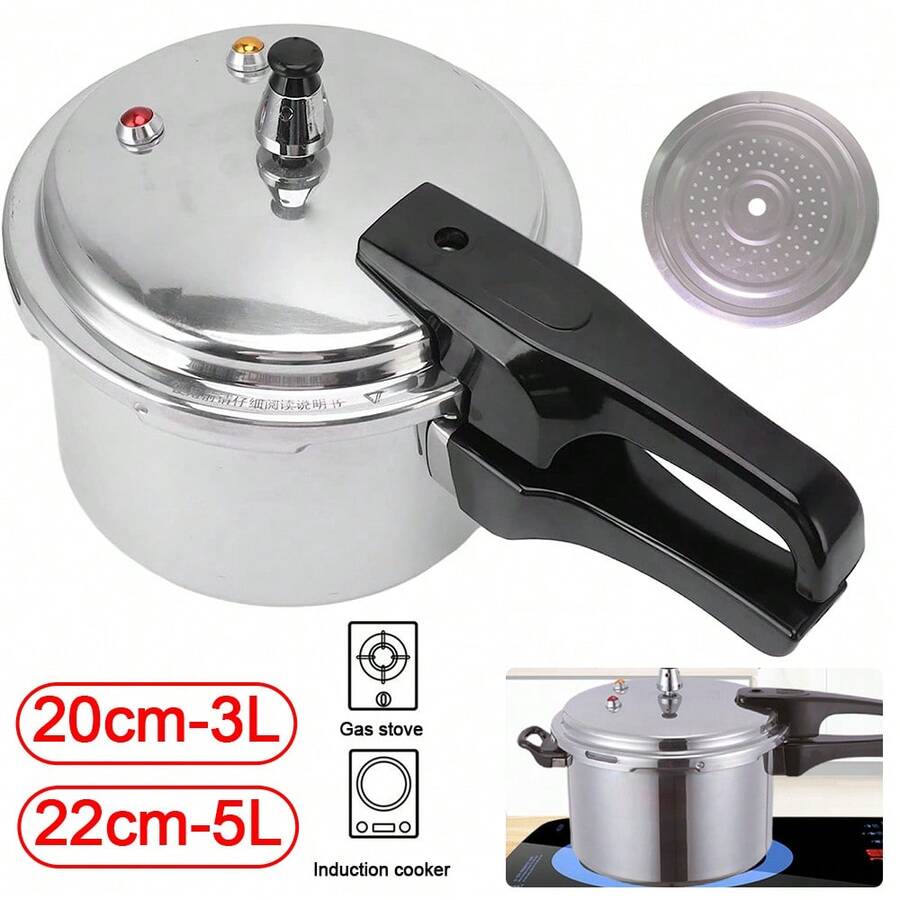 3L/5L Pressure Cooker,Aluminum Alloy Pressure Pot,And Durable Small Pressure Cooker,3L/5L Pressure Canner For Gas Stove Induction Cooker