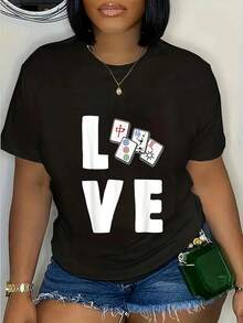 Funny Mahjong Love Tee Shirts Women Game Lovers Gifts T-Shirt Casual Short Sleeve Shirt