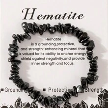 1pc Fashion Energy Semi-Precious Stone Bracelets Natural Stone Quartz 8MM Stretch Bracelets For Women Men Friendship Jewelry Gifts - Multicolor - View 8
