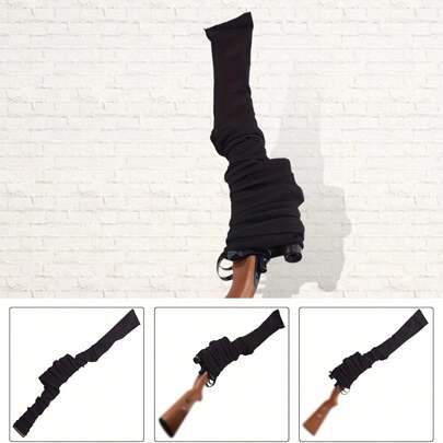 适用于步枪和猎枪的超厚针织枪袜，54 英寸（137 厘米）加厚弹性设计狩猎和射击固定袜，用于枪支储存