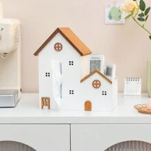 1pc Wooden Tissue Box,Vintage Desk Organiser, Simple Japanese Style Tissue Box,Office Desk Accessories,Paper Storage,Desktop Small Items Remote Control Storage Rack,For Home Dining Room,Living Room,Bedroom,Bedside Table,Organization And Storage,Gift - Multicolor - View 10