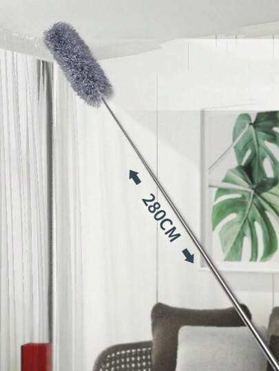 Espanador 2,8m Ajustável Telescópica Dobra Duster/Casa Telhado Aranha Teia Teto Cama Mesa Cleaner/Escova De Limpeza De Poeira