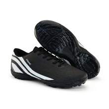 Men's Society Cleats Men's Football Cleats Stitched Reinforced Promotion - 黑與白 - 查看 2