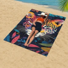 1 pièce Serviette de plage en fibre ultra-fine à motif de point, serviette de plage à séchage rapide, serviette absorbante pour la transpiration quotidienne, serviette de bain à impression numérique pour la plage, l'hôtel, la natation, les activités de plein air et la fitness. Grande serviette de bain