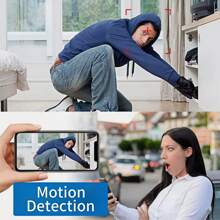 1080P HD Mini WIFI DIY Camera With 8 Buttons Inclusion For Free, Motion Detection, Support Up To 128GB SD Card (Not Included), Wireless Connection, APP Control, Auidio & Video Recording, 120 Degree Wide Angle Recording, USB Charging, Suitable For Indoor Home And Office Surveillance - 黑色 - 查看 3
