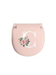 1pc Pink Sewing Tool Box With Pink Floral White Letters A-Z, Perfect Gift For Beginners Sewing: 1 Portable Mini Sewing Set - Foldable, Diy Sewing Supplies And Accessories, Suitable For Travelers And Emergency Clothing Fixators, Mini Needle Box Portable Small Needle Bag Sewing Tool Combination Set Hotel Supplies