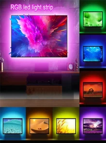 1 件 44 键蓝牙 LED 灯带，智能 WiFi LED 灯带，带遥控器和应用程序控制，适用于卧室，RGB 变色 LED 灯，适用于卧室、客厅、派对、婚礼装饰