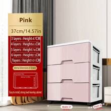 5/4/3/2/1 Drawer Style Storage Cabinet, Narrow Gap Side Shelf Unit, Multi-Layer Plastic Bedside Cabinet, Bathroom