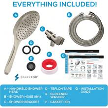 Local Warehouse- Oil Rubbed Bronze 6-Inch High Pressure Handheld Shower Head With 6ft Hose And Adjustable Bracket - Luxury Showerhead - 1-Min Installation Home Bathroom Decor