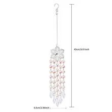 1 Piece Spring Flower Crystal Suncatcher Wind Chimes Crystal Prisms Hanging Suncatcher Pendant Home Decor Gifts