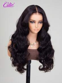 Celie Hair 6x5 Wear&Go Glueless Wig Human Hair Pre Plucked Hairline Pre Bleached Pre Cut Body Wave Lace Closure Wig 180% Density - SNatural - View 6