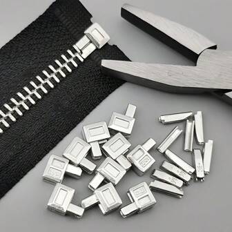 UNIQUEFORYOU 20 st premium metalldragkedjor med blixtlås, guld, silver, brons och svart - smidig, lämplig för gör-det-själv-kläder och bagagereparation
