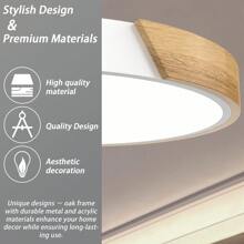 Froadp LED-plafondlamp Houten plafondlamp Plafondverlichting LED-lampen voor woonkamer slaapkamer badkamer balkon