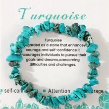 1pc Fashion Energy Semi-Precious Stone Bracelets Natural Stone Quartz 8MM Stretch Bracelets For Women Men Friendship Jewelry Gifts - Multicolor - View 4