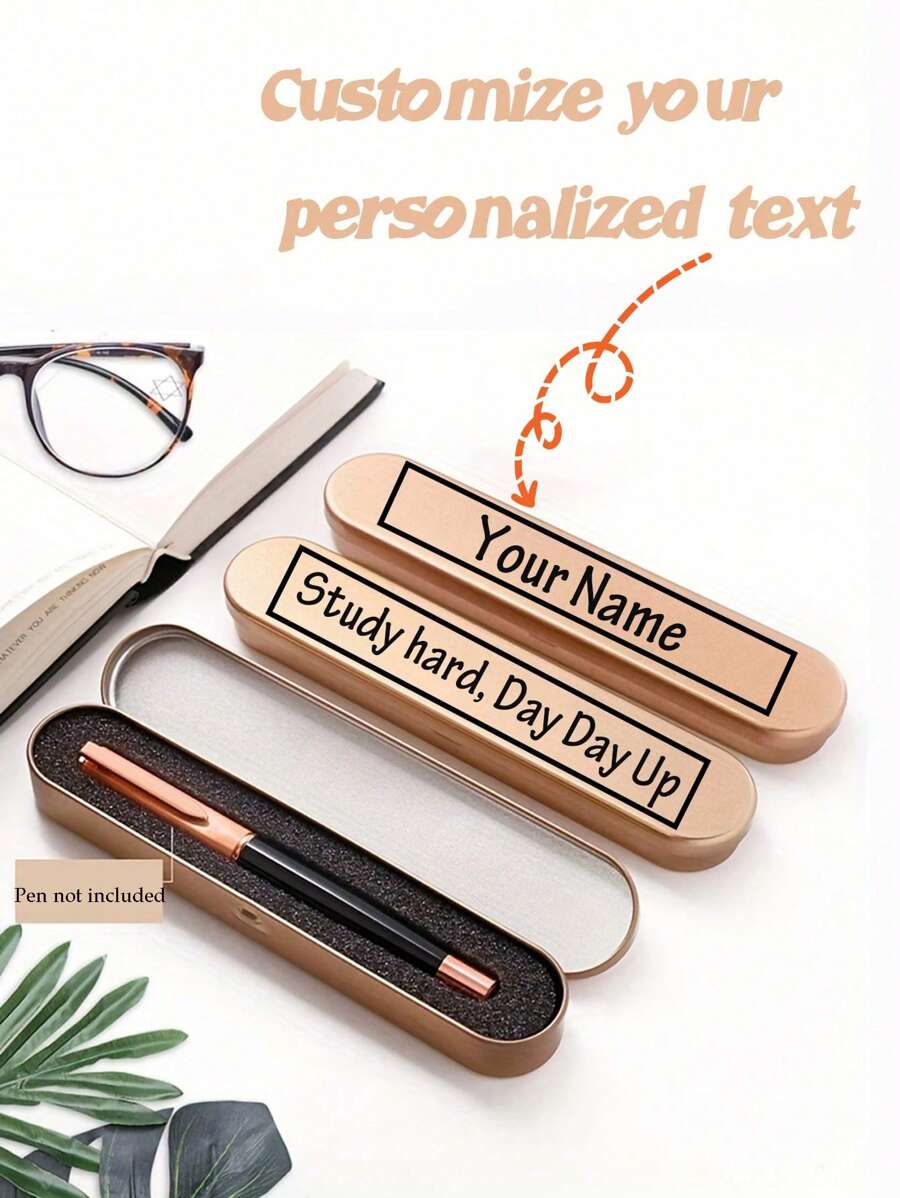 Custom Carved 1 Piece Portable Iron Pencil Case - Compact And Stylish Student Pencil Case That Is Easy To Carry And Organize Back To School - Multicolor - View 1