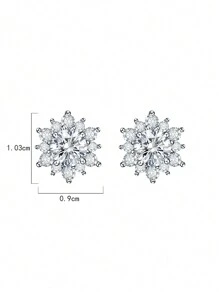 BLOVEMEE 2pcs Fashionable Minimalist 925 Sterling Silver 0.5 Carat Moissanite Jewelry Suited For Women's Daily Wear, Party, Commute, Valentine's Day, Mother's Day, Wedding, Anniversary, Birthday, Bridal Gift