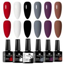 热门之选 6 件/套 8ml 凝胶指甲油套装 - 可卸 UV/LED 美甲礼盒套装，持久耐用，无香料，无铅，适合在家或美甲沙龙 DIY