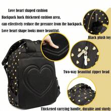 3PCS School Backpacks For Girls Kids Backpack Set With Lunch Box Pencil Bag Elementary Primary Book Bags Fashionable Multi-Layer Backpack - Multicolor - View 6