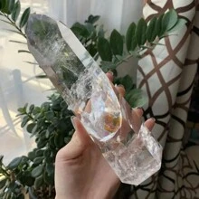 1pc Clear Quartz Crystal Tower - Hand-Polished Wand Point For Energy Balancing, Reiki & Home Decor | Perfect Gift For Christmas, Halloween, Thanksgiving, DIY Crafts, Jewelry Patterns