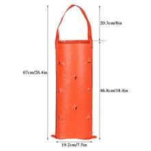 Bolsa de plantación vertical para fresas, bolsa colgante vertical tridimensional de PE para plantas, bolsa de plántulas con múltiples bocas para fresas