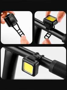 Luz LED para Bicicleta 2 Lámparas de Modo Dual Rojo o Blanco con Carga Visa USB Resistente al Agua  Trasera De Bicicleta - Negro - Ver 7