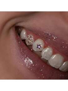 32pcs Fashionable Shiny DIY Tooth Jewelry Set, 5-Pointed Star Rhinestone Y2K Set, 3D Tooth Professional Tooth Rhinestone Kit, Super Shiny Tooth Jewelry Starter Accessories (Excluding Glue, Glue Needs To Be Purchased Separately) - 32pcs Star Set - View 2