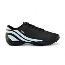 Men's Society Cleats Men's Football Cleats Stitched Reinforced Promotion - 黑與白 - 查看 3