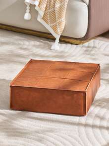 1 Pezzo Cuscino per pavimento in tatami in pelle di lusso, cuscino pouf creativo in pelle cerata per soggiorno, cuscino per divano della baia della finestra, pouf pigro per il deposito di vecchi vestiti, sgabello basso per il soggiorno, cuscino di futon in pelle - Bronzo - Visualizzare 5