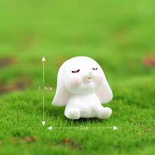 4 件装白兔雕像，塑料复活节餐桌装饰，适合派对餐桌装饰，冬季和新年的完美选择