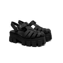 Women's Fisheman Tractor Spider Sandal High Open Closure - 黑色 - 查看 1