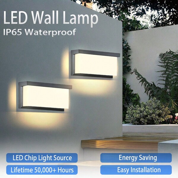 CANMEIJIA 1pc Outdoor Waterproof Wall Lamp, Retro Courtyard/Porch Light, Suitable For Villa/Balcony, Outdoor Lighting Wall Sconce, Easy Installation For Indoor/Staircase/Corridor/Balcony/Garden/Park, 110V/220V