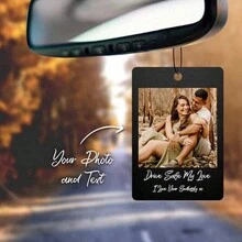 1pc Personalized Car Photo, Car Accessories, Can Customize Name, Favorite Music, Multiple Colors Available, Car Supplies, Bag Accessories, Backpack Pendant, Ideal Gift For Couples And Parents On Valentine's Day