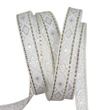 12mm Width Vintage Embroidered Jacquard Ribbon Trim DIY Sewing Knitting Accessory For Clothes And Bags