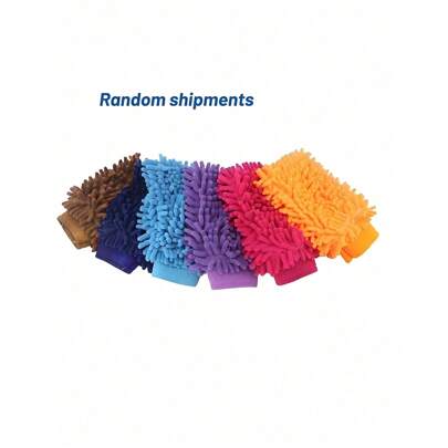 5PCS/3PCS/1pc Set Chenille Coral Fleece Car Cleaning Gloves, Washing Towels, Cleaning Supplies Car Wash Microfiber Towel Car Cleaning Drying Cloth Hemming Car Care Cloth Detailing Car Wash Towel