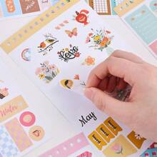 30Sheets/1213Pcs Scrapbook Stickers Cute Decals Fantasy Paper Stickers Book Different Patterns Decorative Material Aesthetic Stickers Multi-Element School Supplies For Cups Laptops Planners Journaling Supplies DIY Art Craft Planner Notebook Envelope Paper