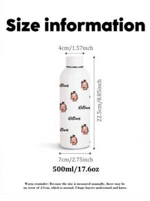 1pc 500ml Customizable Photo Thermo Mug, Personalized Photo & Name, Straight Cylindrical Coffee Mug, Car Travel Cup, Customized Insulated Tumbler, Customized Birthday Gift, Bridesmaid Gift, Mother's Day Gift, Stainless Steel Customized Cup, Insulated Customized Straight Cylinder, Weekend Gift For Him/Her, Gift For Couple, Friend, Classmate, Wife, Husband,Camping & Hiking Gear,Brunch-Ready