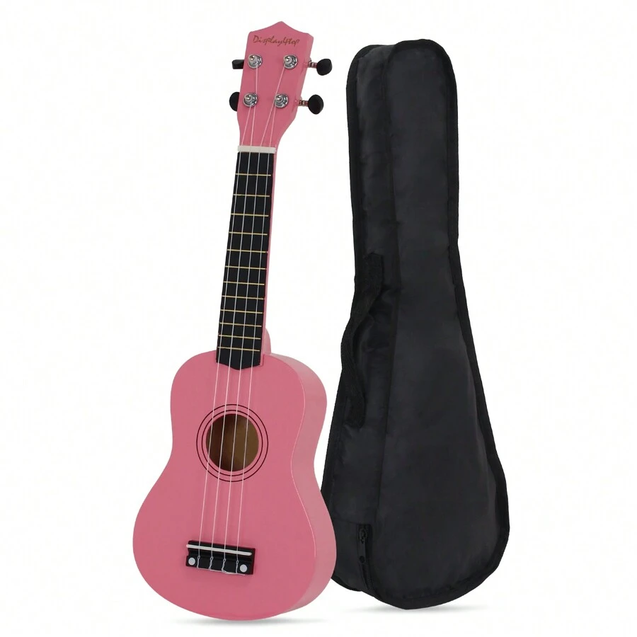21 Inch Soprano Ukulele,Professonial Ukele  With Gig Bag, Picks,Extra Strings - Pink - View 1