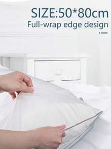 1 vỏ gối dùng một lần, vỏ gối chống bẩn màu trắng, vỏ gối vải không dệt, 50*80±5cm, vỏ gối thoáng khí, thích hợp cho du lịch ngoài trời, thẩm mỹ viện - trắng - Xem 2