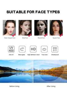 1 chiếc kính gọng mắt mèo bằng kim loại, bản lề lò xo bằng thép không gỉ, thiết kế nghệ thuật tối giản, kính mắt nữ thường ngày - Trong sáng - Xem 11