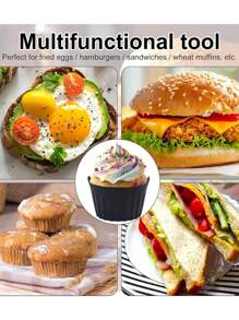 8pcs/4pcs/1pc Air Fryer Baking Tray, Silicone Baking Tray, Muffin Cup Scone Mold, Egg Tart Mold, Kitchen Accessories, Baking Tools, DIY Supplies - Multicolor - View 10