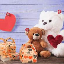 4pcs Heart-Shaped Printed Valentine's Day Paper Gift Box 4 Valentine's Day Gift Box Candy Snack Biscuit Cardboard Box Valentine's Day Party Gift Box - Multicolor - View 3