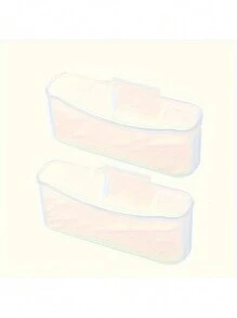 2pcs Hanging Fridge Storage Box, Transparent Wall-Mounted Organizer Bin For Spice Bags And Small Items, Plastic Material, Safe Non-Contact With Food