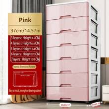 5/4/3/2/1 Drawer Style Storage Cabinet, Narrow Gap Side Shelf Unit, Multi-Layer Plastic Bedside Cabinet, Bathroom