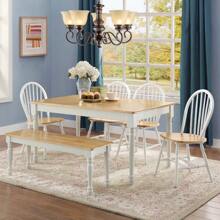 Better Homes And Gardens Autumn Lane Farmhouse Dining Table White And Natural Table Only - Trắng như hình - Xem 6