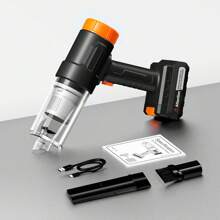 CascadeVac Odkurzacz bezprzewodowy o dużej mocy, podwójne zastosowanie w domu i samochodzie, mocne ssanie, odkurzacz ładowany przez USB, z różnymi akcesoriami, wielofunkcyjne narzędzie do czyszczenia szczelin