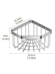 1/2pcs Plastic Triangle Shower Caddy, Black Fan-Shaped Corner Shelf, Self-Adhesive Wall-Mounted Balcony Shower Corner Rack, Bathroom Washroom Kitchen Toiletries Storage Rack - Multicolor - View 12