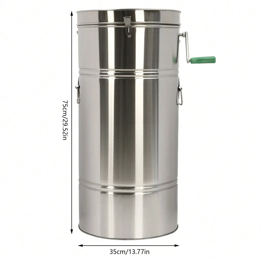 HYYKJ-US 2 Frame Honey Extractor Manual Stainless Steel Honey Extractor Honeycomb Spinner - 1 - View 1