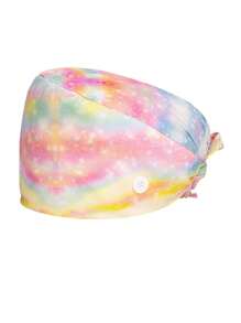 Bouffant Scrub Caps Working Surgical Cap Nurse Hats Com Botões E Faixa De Suor Ajustável Tie Back Hat Mulheres Homens Presente De Dia Dos Namorados