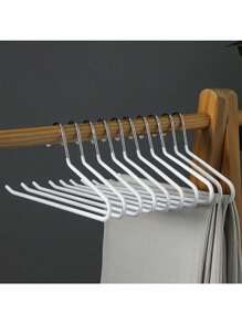 5pcs/1pc Household Non-Slip Chunky Pants Rack Hanger 2-Line Pants Clip Stainless Steel Z-Line Hanger Wardrobe Storage - L-001 - View 1