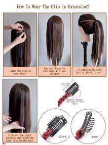 18 英寸女孩可拆卸辫子耳环式可爱朋克辫子适合舞台表演，时尚隐形小辫子